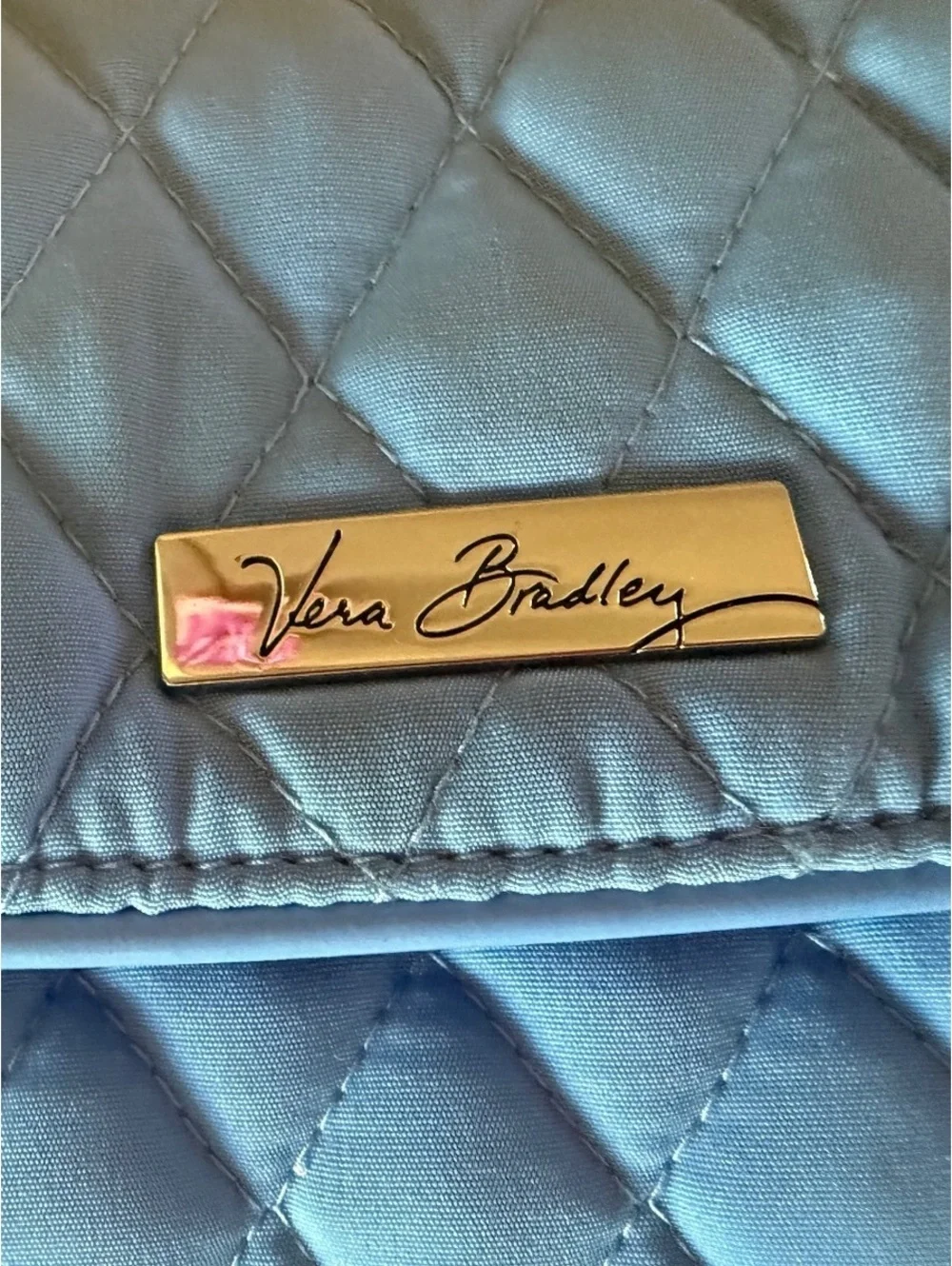 Vera Bradley Quilted Blue Wristlet Clutch